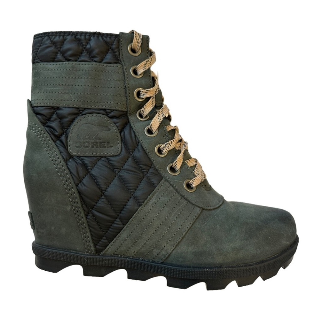 Sorel ‘Lexie’ Wedge Slate-Green Boots 9.5